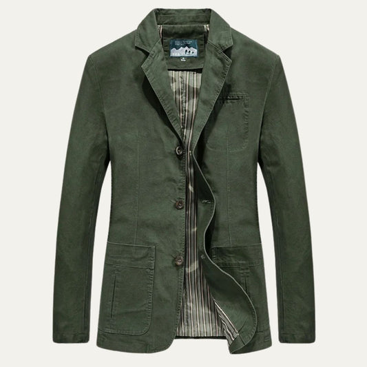 Relaxed Fit Cotton Jacket with Pocket Details - OutfitLondon