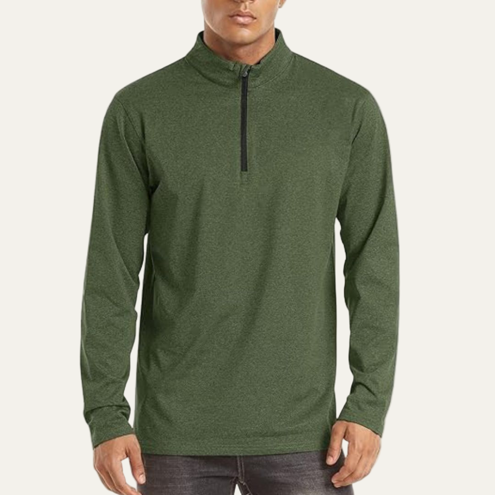 Men's Performance Quarter Zip Polo Shirt