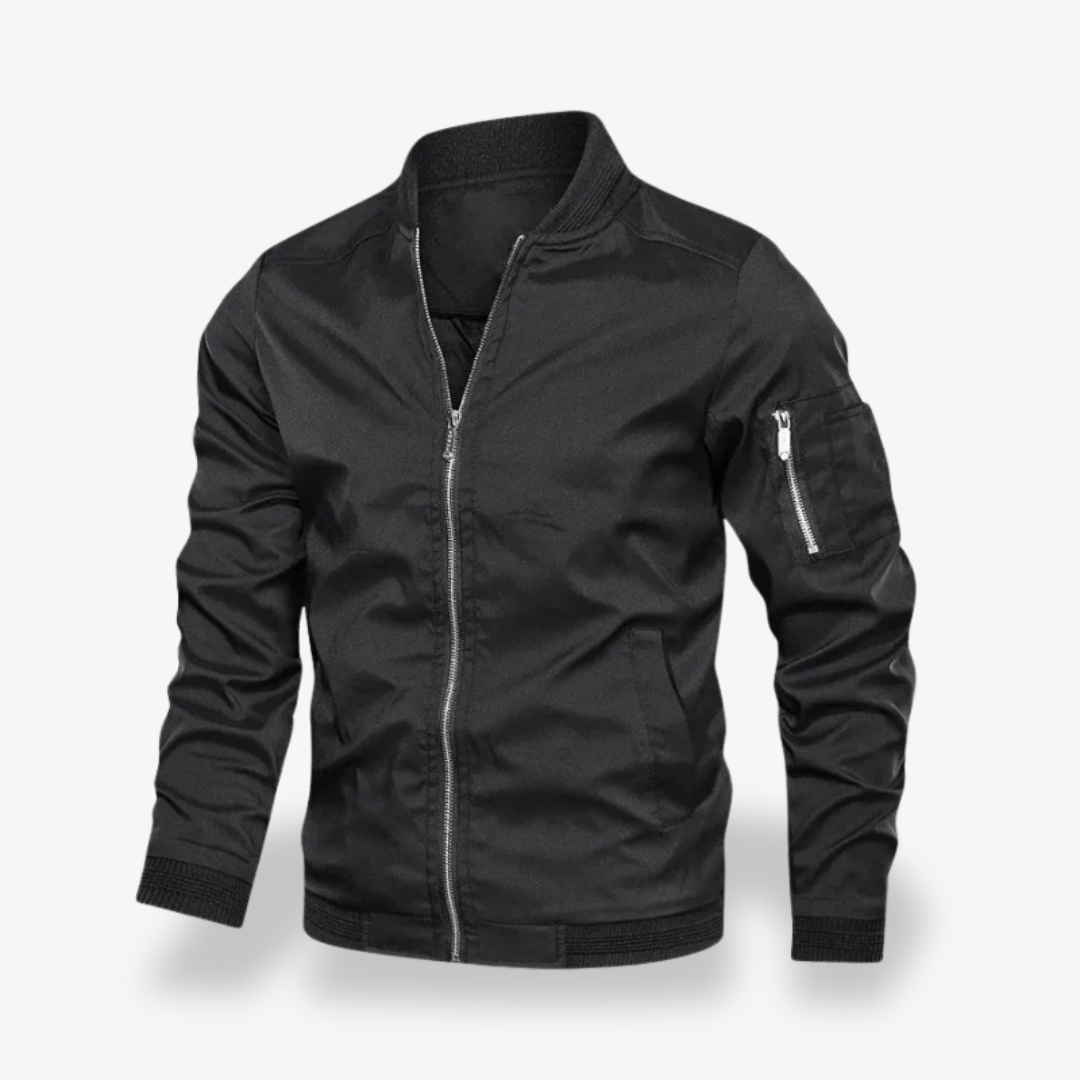 Slim Fit Water Resistant Bomber Jacket
