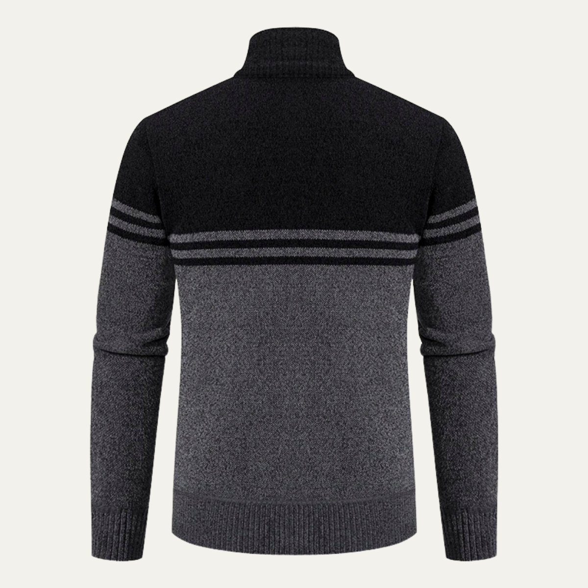 Warm Men's Cable Knit Fleece Lined Cardigan Sweater