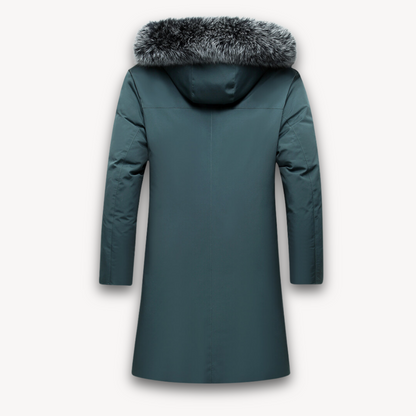 Waterproof Men's Jacket with Faux Fur Hooded Coat