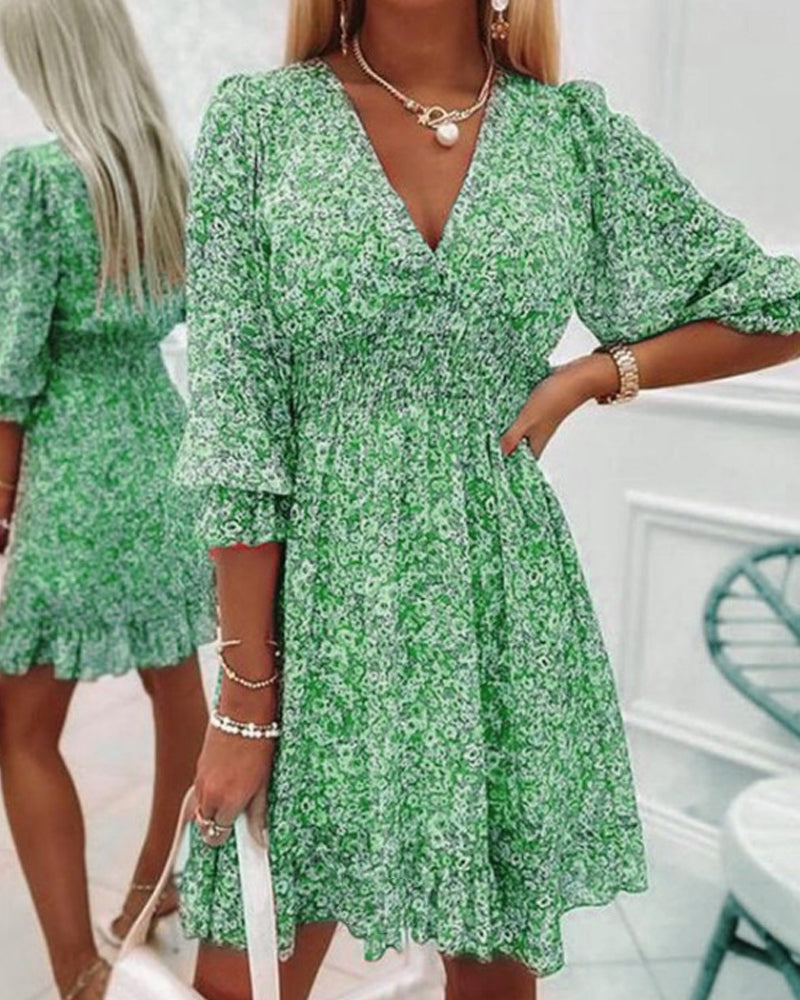 Comfortable Summer Dress for Women with Ruffle Sleeves