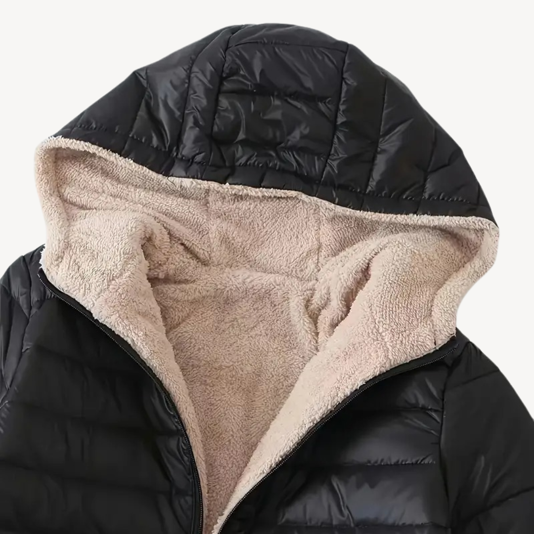 Warm Women's Fleece Lined Puffer Coat