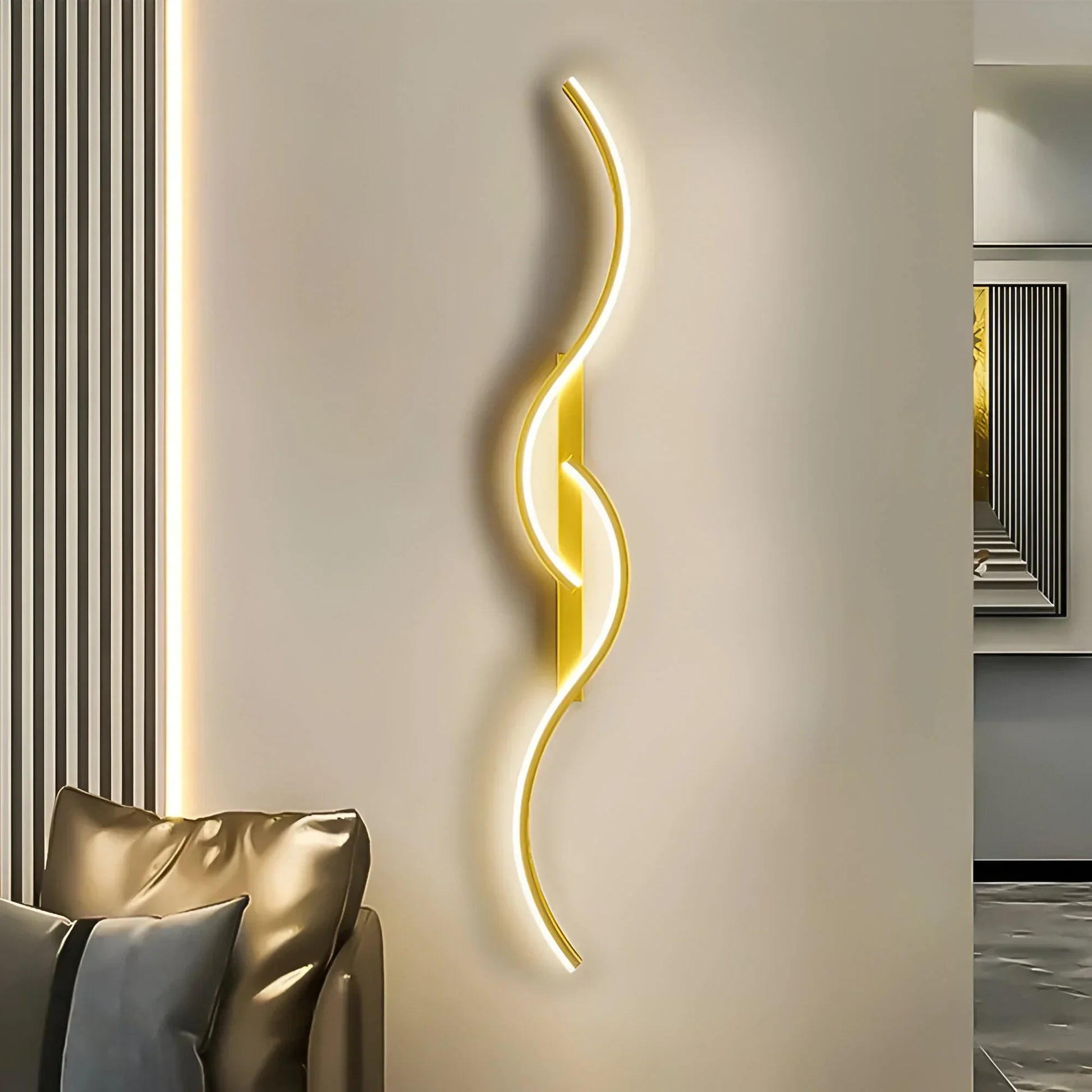 Sleek Contemporary Arc Wall Lamp - OutfitLondon