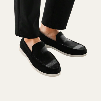 Men's Simple Leather Slip On Loafers Shoes