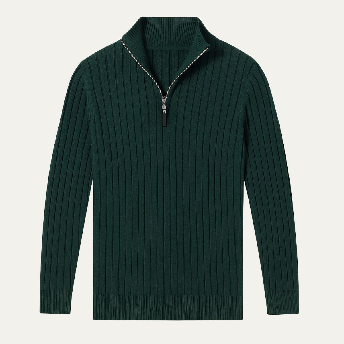 Men's Textured Quarter Zip Crew Neck Sweater
