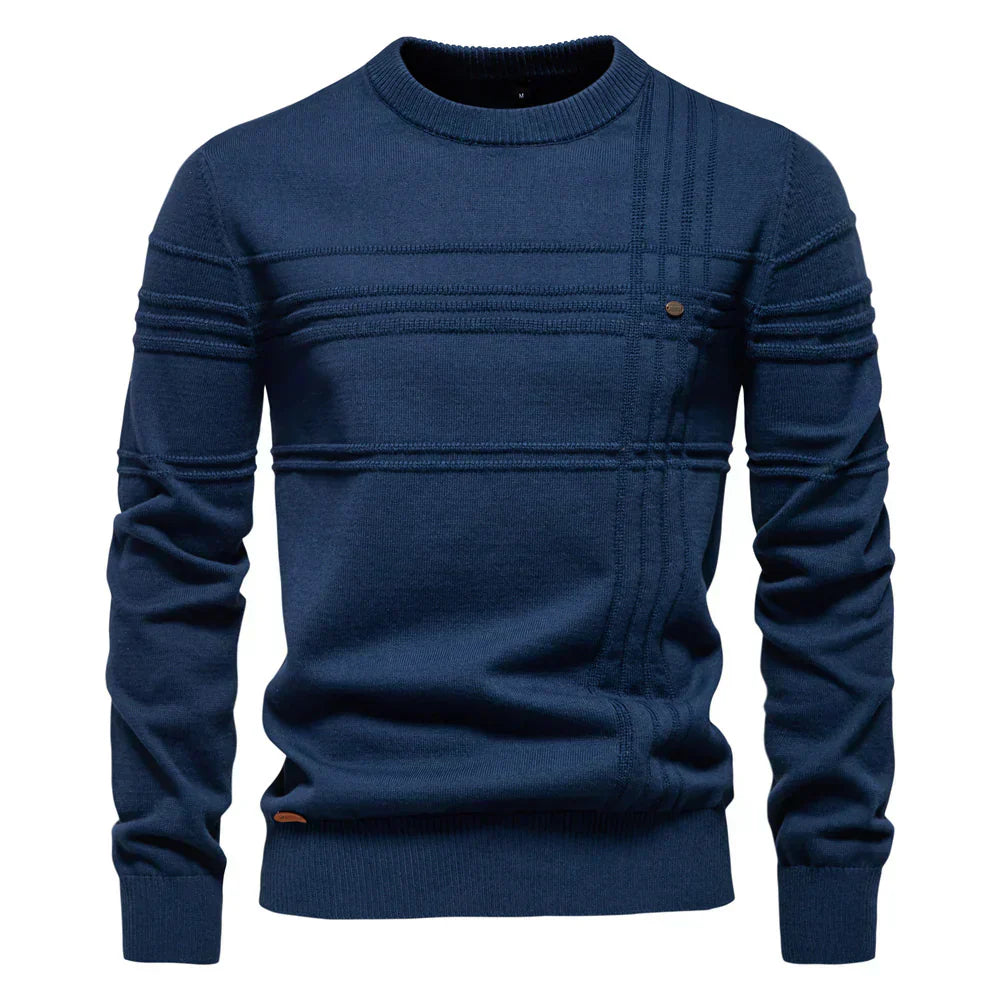 Classic Men's Patterned Crew Sweater
