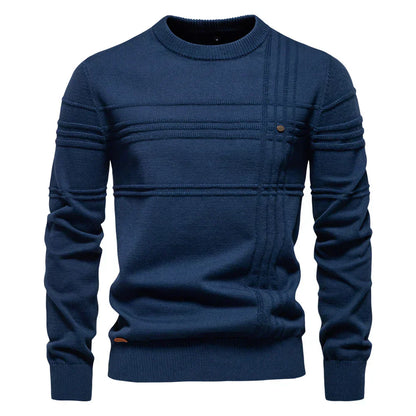 Classic Men's Patterned Crew Sweater