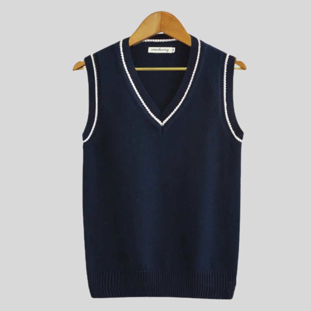Men's Warm Crew Neck Vest Sweater
