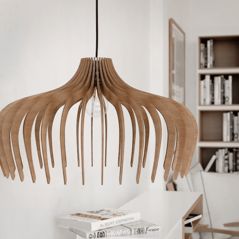 Farmhouse Style Wooden Hanging Light