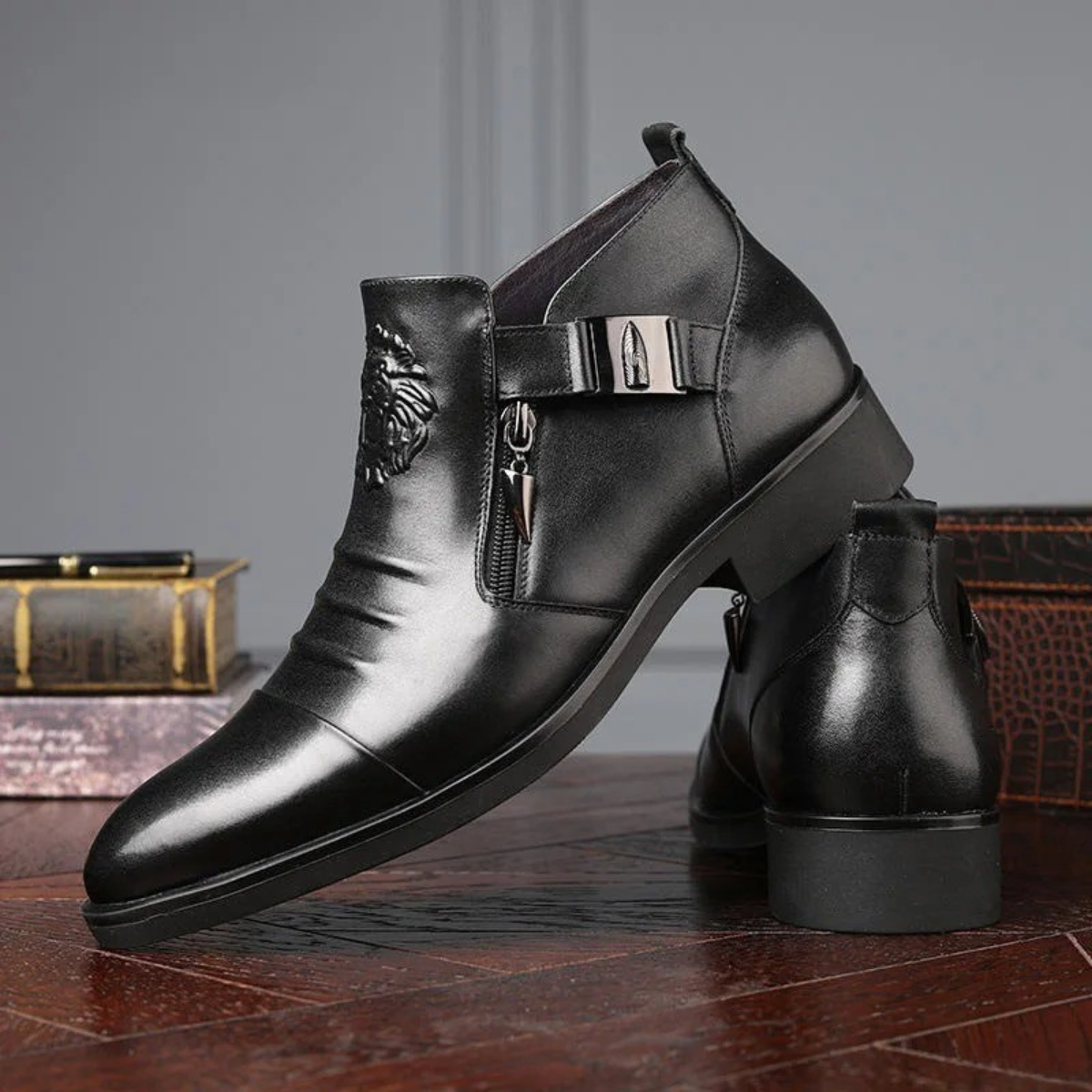 Luxury Men's Leather Pointed Toe Boots