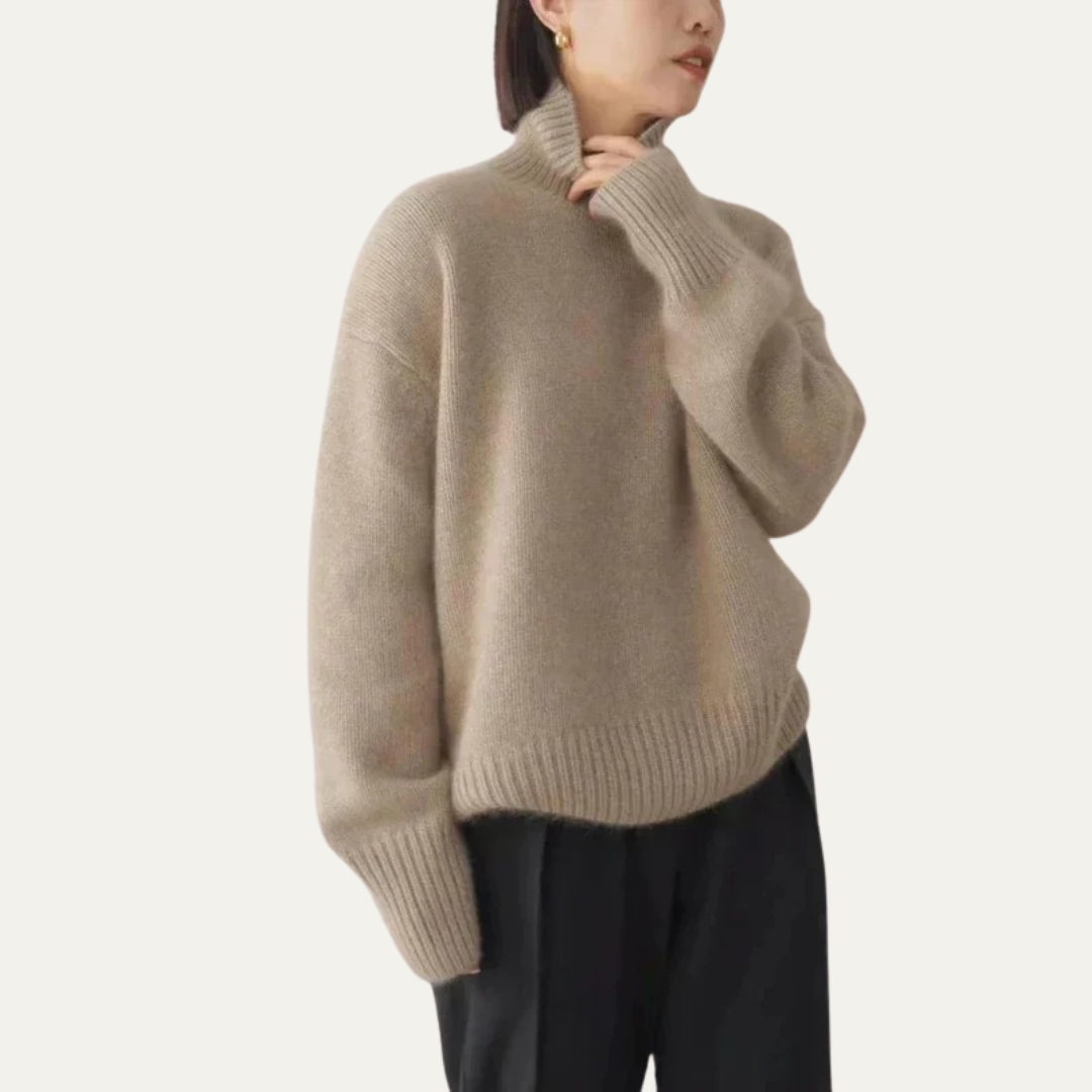 Relaxed Fit Crew Neck Knit Winter Sweater