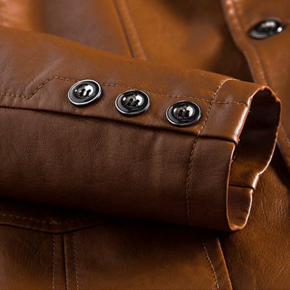 Men's Synthetic Leather Coat Jacket