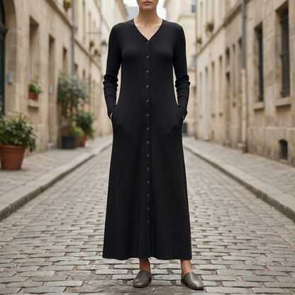 Fitted Long Sleeve Maxi Dress for Women
