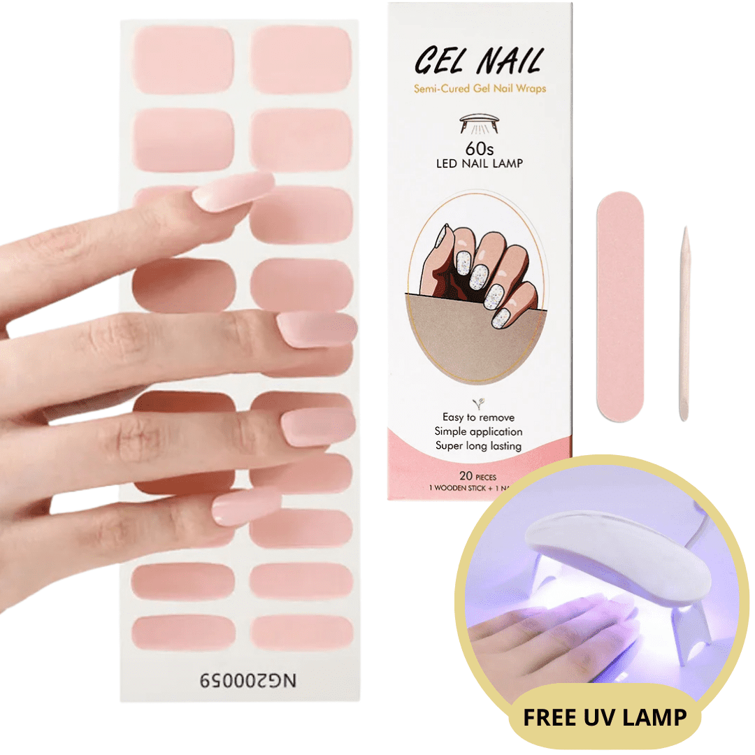 Nail Art Sticker Kit with LED Light