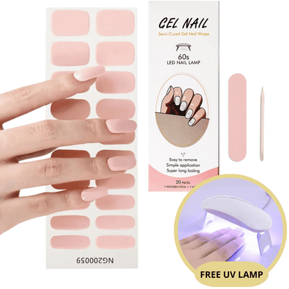 Nail Art Sticker Kit with LED Light