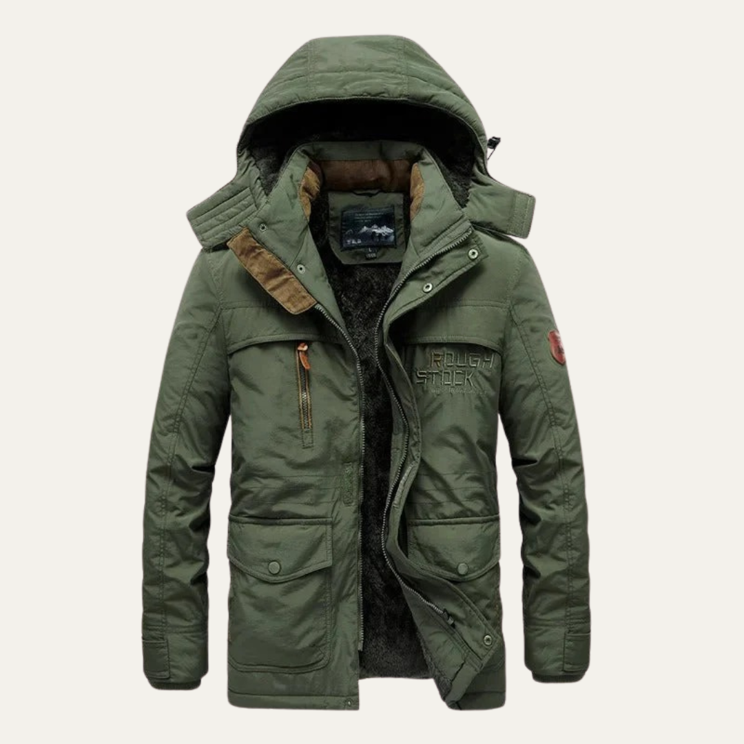Men's Insulated Waterproof Parka Coat with Hood