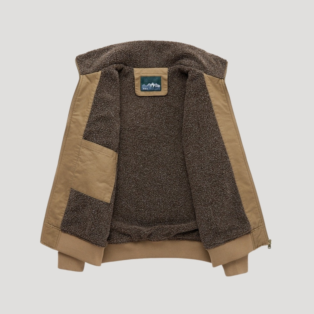 Warm Fleece Bomber Jacket Winter Coat