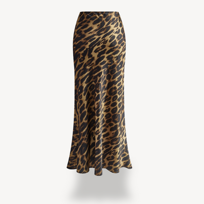Animal Print Fitted Long Maxi Skirt for Women