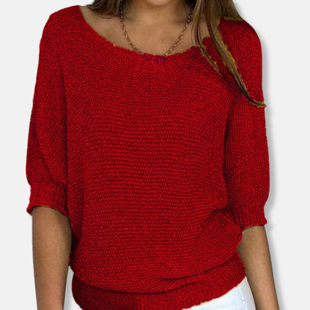 Comfy Oversized Sweater | Casual Scoop Neck Top