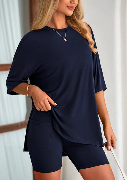 Comfy Summer Shorts Sleeveless Tank Two Piece Outfit