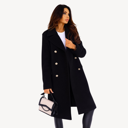 Luxurious Ladies Long Wool Trench Coat