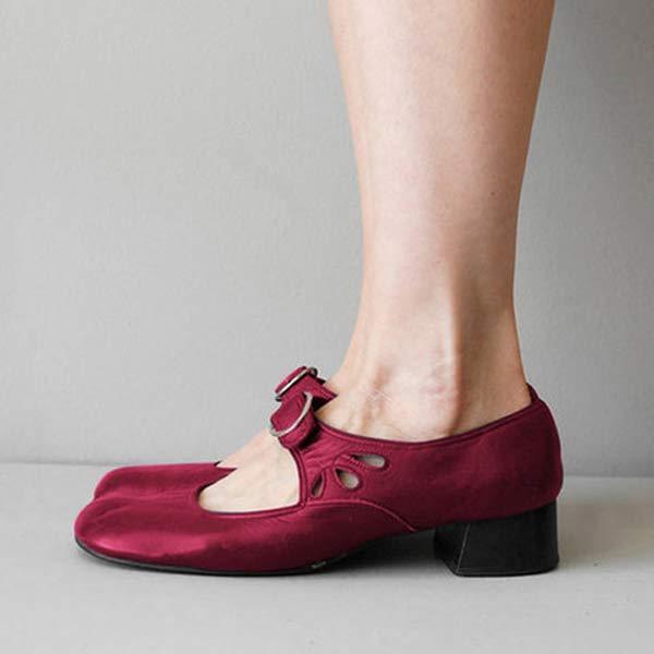 Genuine Leather Buckle Sandals