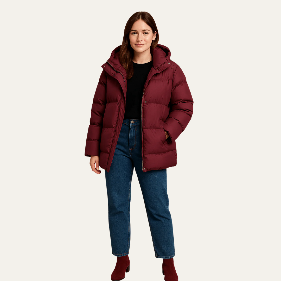 Warm Short Down Filled Puffer Coat