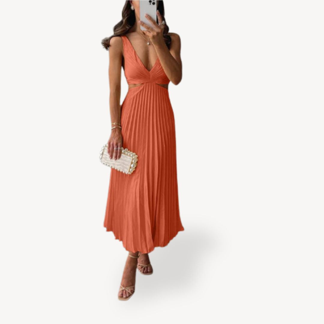Floral High Waist Midi Skirt Dress