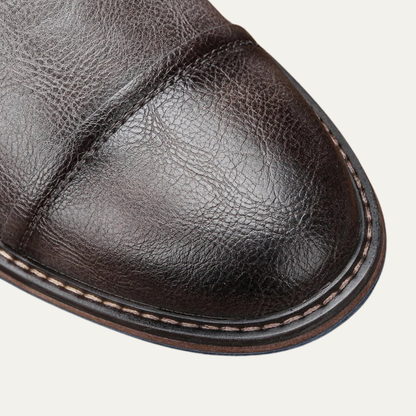 Men's Embossed Slip On Ankle Boots Croc Style