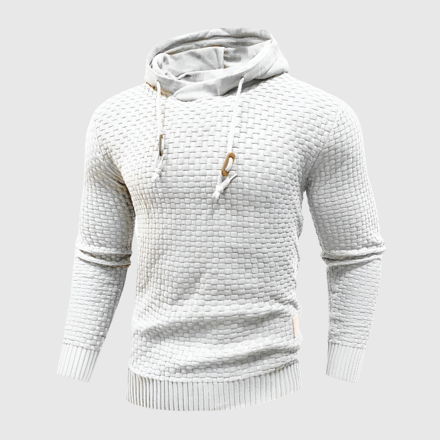 Soft Cable Knit Pullover Hooded Sweatshirt