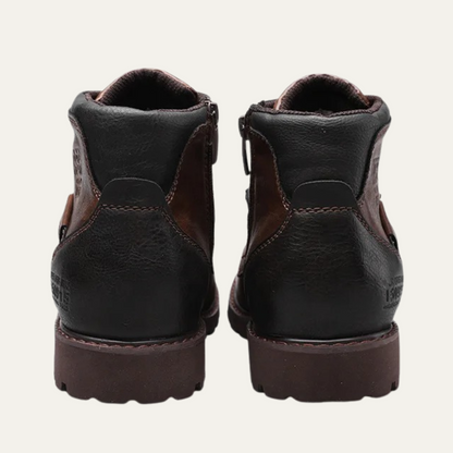Rugged Men's Classic Leather Ankle Boots