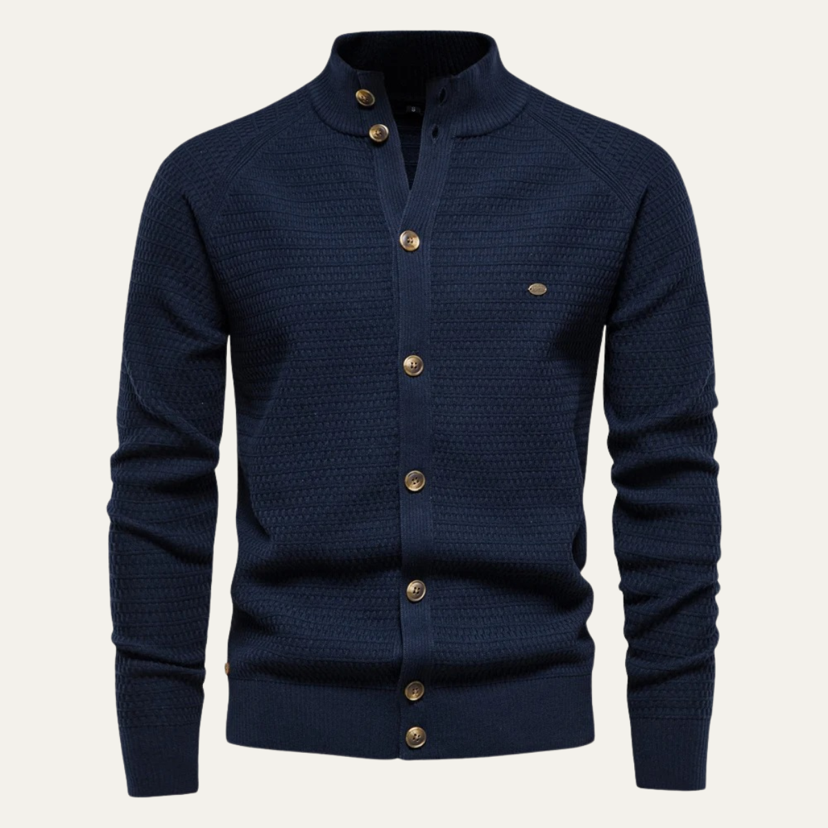 Relaxed Fit Mens Knit Button Cardigan