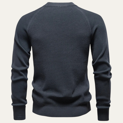Relaxed Fit Men's Lightweight Crew Neck Sweater