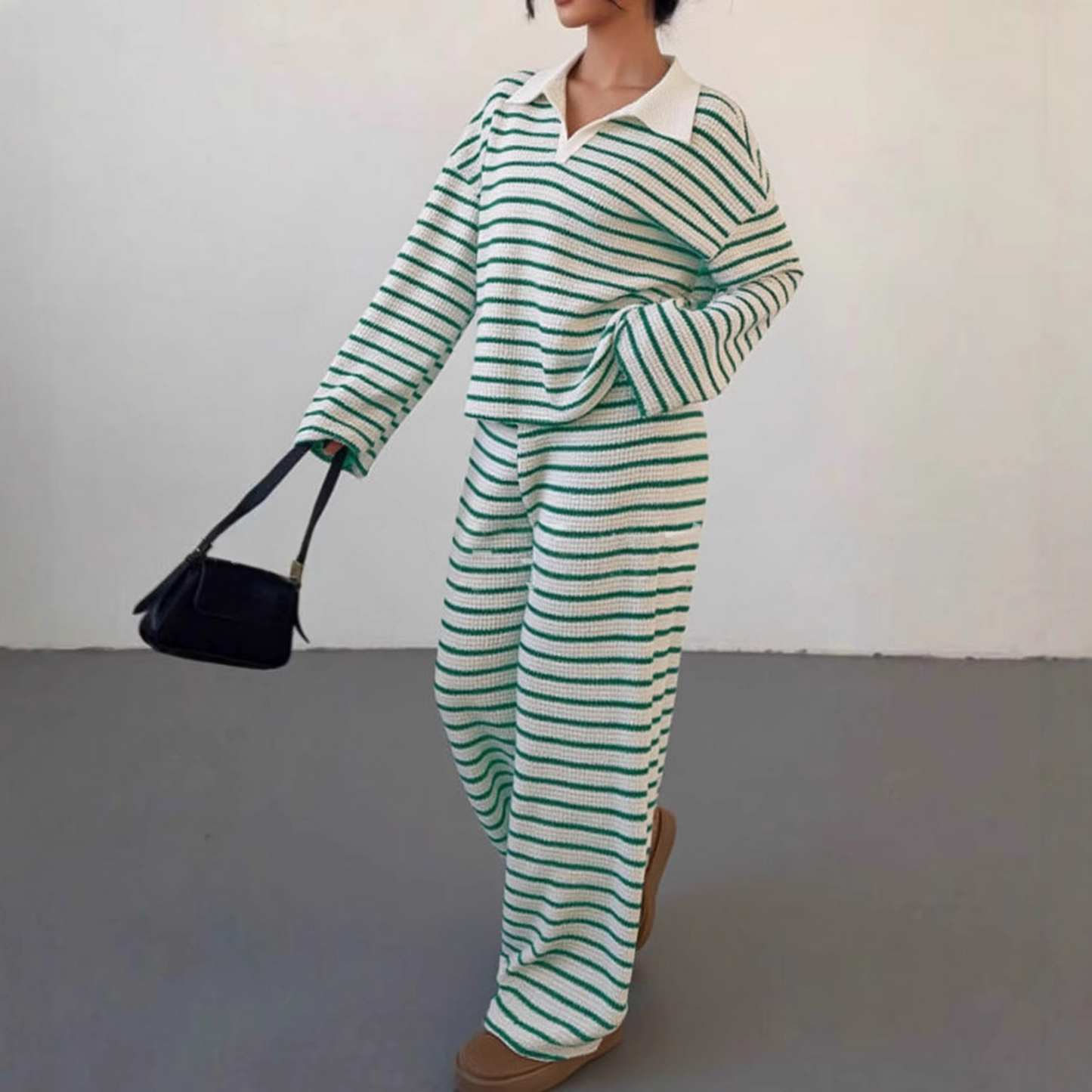 Comfy Stripe Sleepwear Set for Men and Women - OutfitLondon
