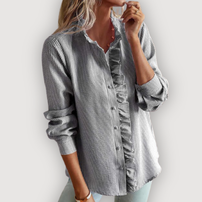 Women's Chiffon Ruffle Top Blouse