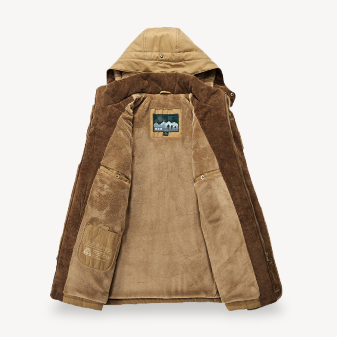 Warm Insulated Men's Fleece Coat