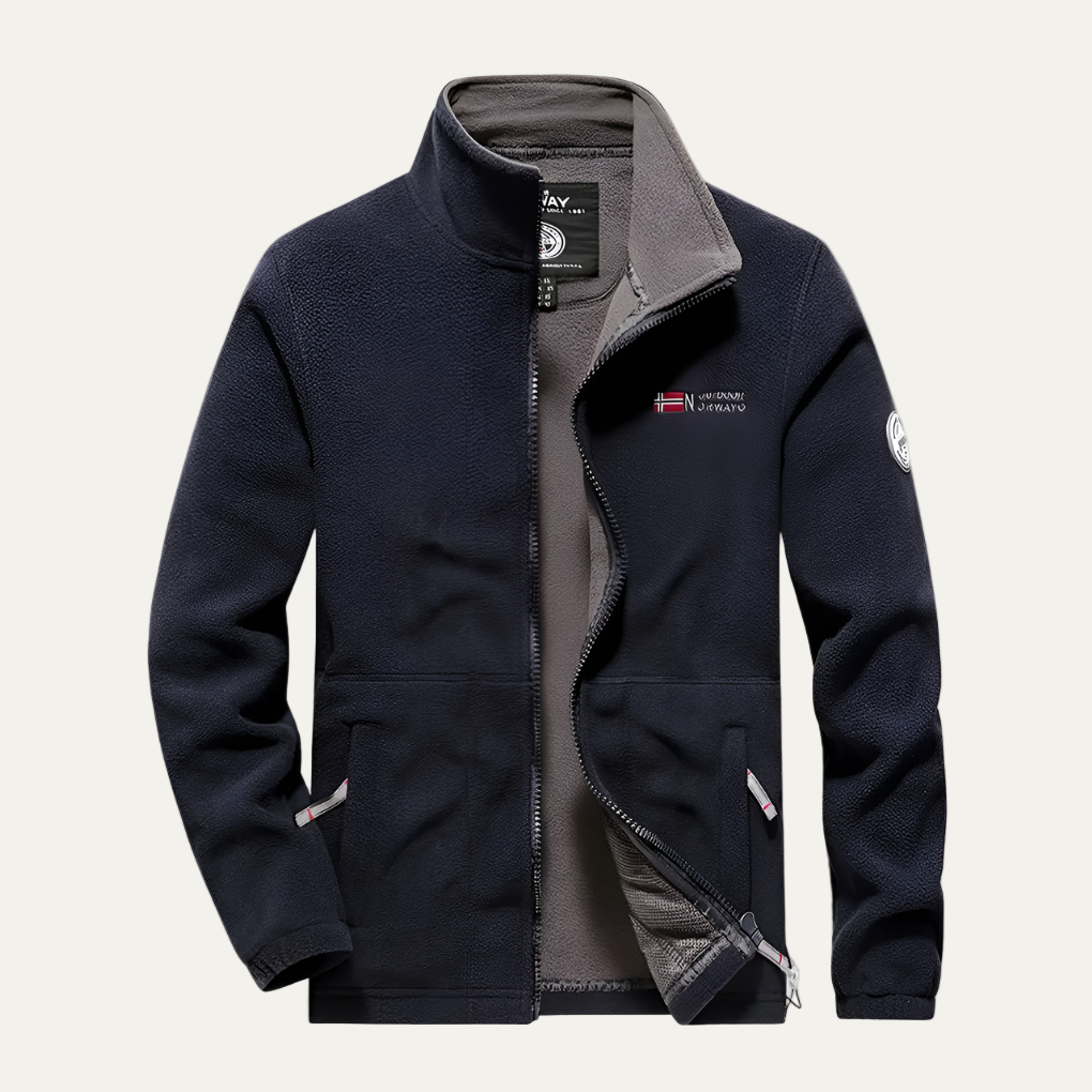 Warm Waterproof Men's Fleece Zipper Jacket