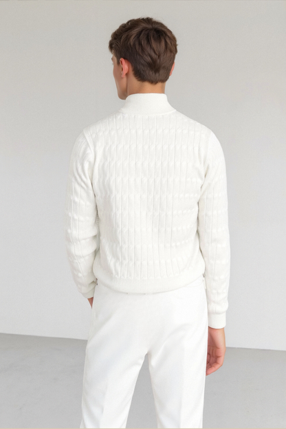 Luxury Crew Neck Knit Sweater for Men