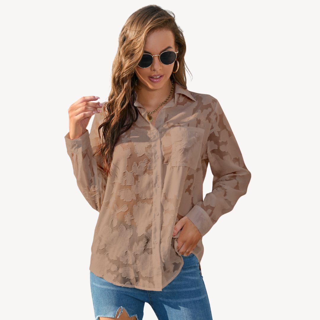 Feminine Floral Blouse Shirt - OutfitLondon