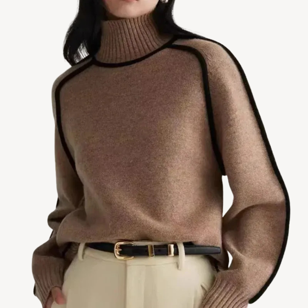 Colorful Crew Neck Women's Sweater