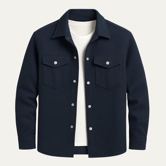 Slim Fit Mens Casual Shirt Jacket - OutfitLondon