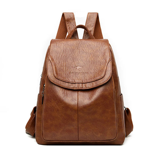 Secure Leather Backpack for Fashionable Women - OutfitLondon