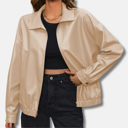 Casual Fit Crop Bomber Jacket
