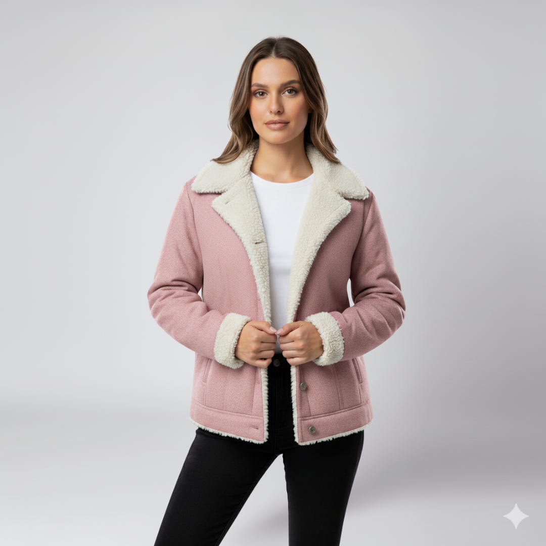 Warm Women's Parka Jacket with Fleece Lining