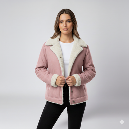Warm Women's Parka Jacket with Fleece Lining