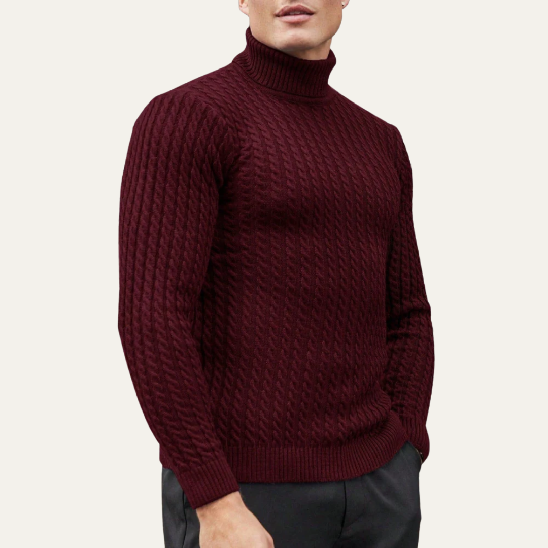 Classic Slim Fit Knit Turtleneck Sweater
