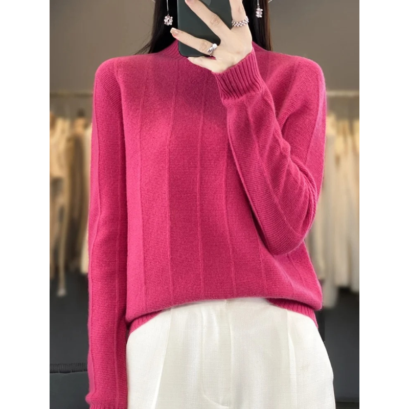 Cozy Female Waterproof Crew Neck Sweater