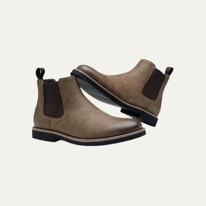 Men's Black Leather Chelsea Ankle Boot