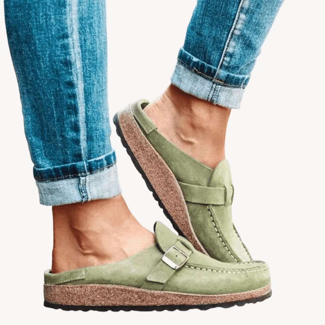 Comfortable Women's Leather Arch Support Slippers